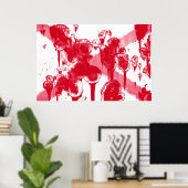 Vlag van de staat Alabama Grunge Poster (Thuiskantoor)