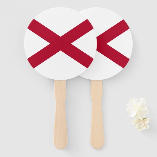 vlag van de staat Alabama Handwaaier (Voorkant en achterkant)