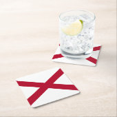 vlag van de staat Alabama Kartonnen Onderzetters (Insitu)