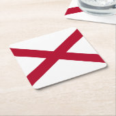 vlag van de staat Alabama Kartonnen Onderzetters (Schuin)