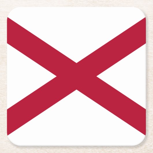vlag van de staat Alabama Kartonnen Onderzetters (Voorkant)