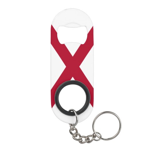 vlag van de staat Alabama Mini Flessenopener (Achterkant)