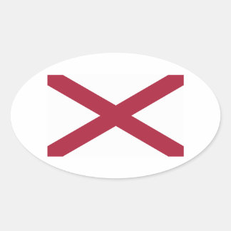 vlag van de staat Alabama Ovale Sticker