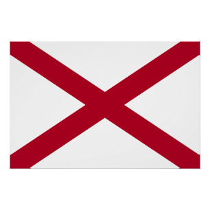 vlag van de staat Alabama Perfect Poster