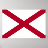 vlag van de staat Alabama Poster (Voorkant)