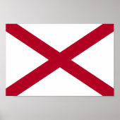 vlag van de staat Alabama Poster (Voorkant)