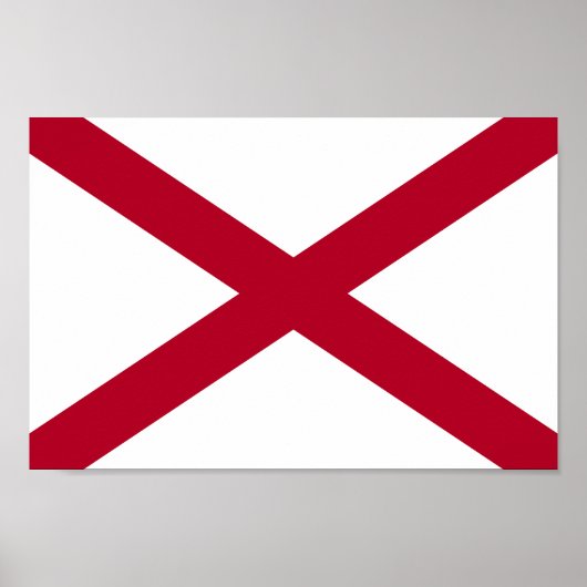 vlag van de staat Alabama Poster (Voorkant)