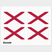 vlag van de staat Alabama Rechthoekige Sticker (Vel)