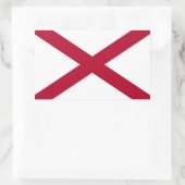 vlag van de staat Alabama Rechthoekige Sticker (Tas)