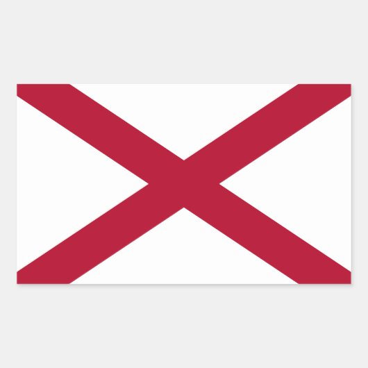 vlag van de staat Alabama Rechthoekige Sticker (Voorkant)