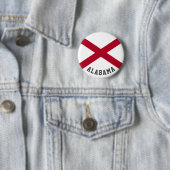 vlag van de staat Alabama Ronde Button 5,7 Cm (In situ)