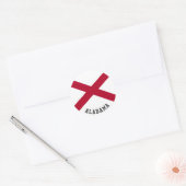 vlag van de staat Alabama Ronde Sticker (Envelop)