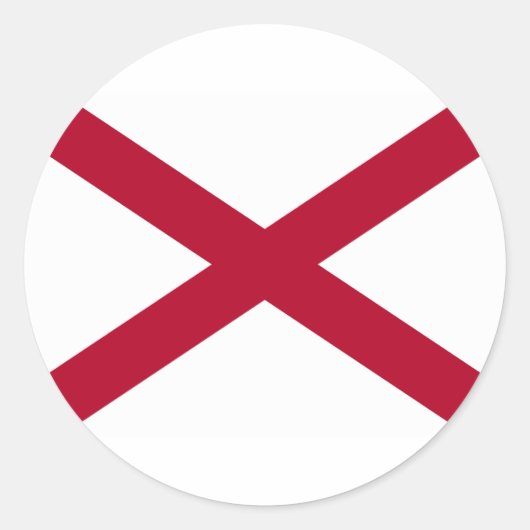 vlag van de staat Alabama Ronde Sticker (Voorkant)