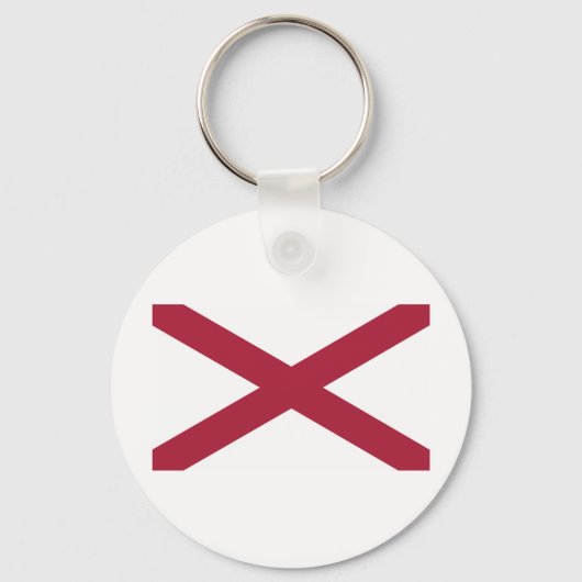 vlag van de staat Alabama Sleutelhanger (Voorkant)