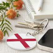 vlag van de staat Alabama Sleutelhanger (Voorkant Rechts)