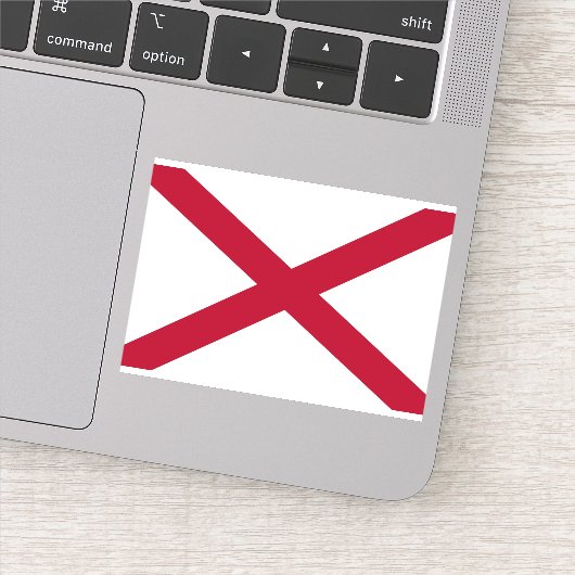 vlag van de staat Alabama Sticker (Detail)
