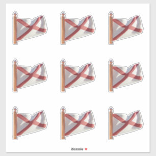 Vlag van de staat Alabama Sticker