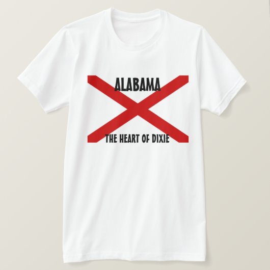 vlag van de staat Alabama T-shirt (Design voorkant)