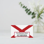 vlag van de staat Alabama Visitekaartje (Staand voorkant)