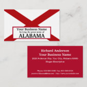 vlag van de staat Alabama Visitekaartje (Voorkant / Achterkant)