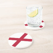 vlag van de staat Alabama Zandsteen Onderzetter (Zijkant)