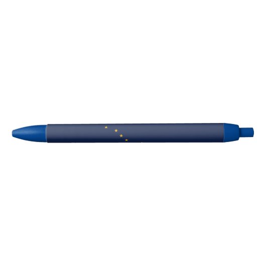 vlag van de staat Alaska Blauwe Inkt Pen (Voorkant)