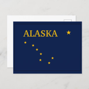 vlag van de staat Alaska Briefkaart