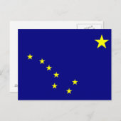 vlag van de staat Alaska Briefkaart (Voorkant / Achterkant)
