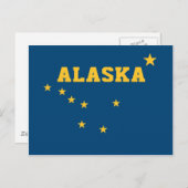 vlag van de staat Alaska Briefkaart (Voorkant / Achterkant)