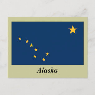 vlag van de staat Alaska Briefkaart
