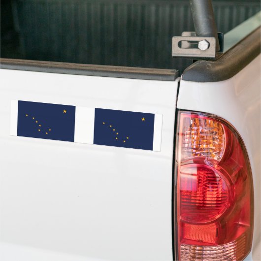 vlag van de staat Alaska Bumpersticker (Op Truck)