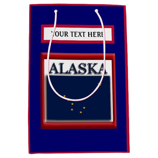 vlag van de staat Alaska Medium Cadeauzakje (Voorkant)