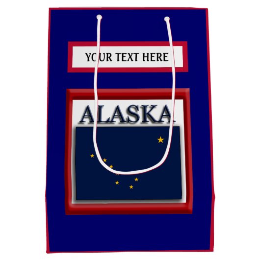 vlag van de staat Alaska Medium Cadeauzakje (Achterkant)