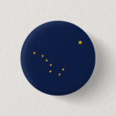 vlag van de staat Alaska Ronde Button 3,2 Cm (Voorkant)