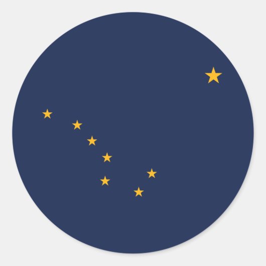 vlag van de staat Alaska Ronde Sticker (Voorkant)