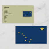 vlag van de staat Alaska Visitekaartje (Voorkant / Achterkant)