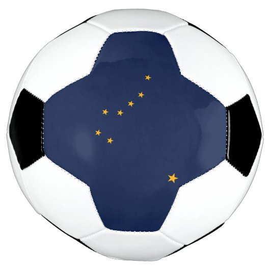 vlag van de staat Alaska Voetbal (Gedraaid)