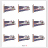 Vlag van de staat Amerikaans-Samoa/Amerika Sticker (Vel)