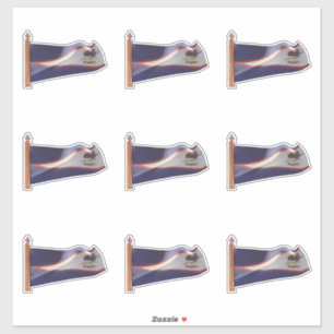 Vlag van de staat Amerikaans-Samoa/Amerika Sticker