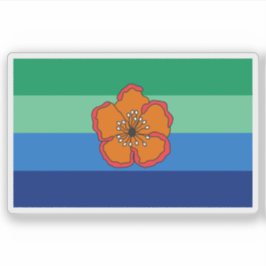 Vlag van de staat Angaur, Palau Sticker