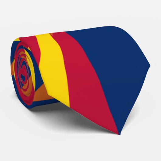 Vlag van de staat Arizona #2 Stropdas (Opgerold)