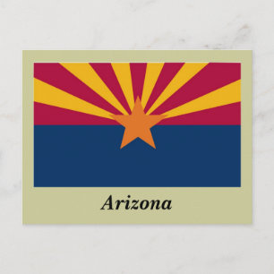 Vlag van de staat Arizona Briefkaart