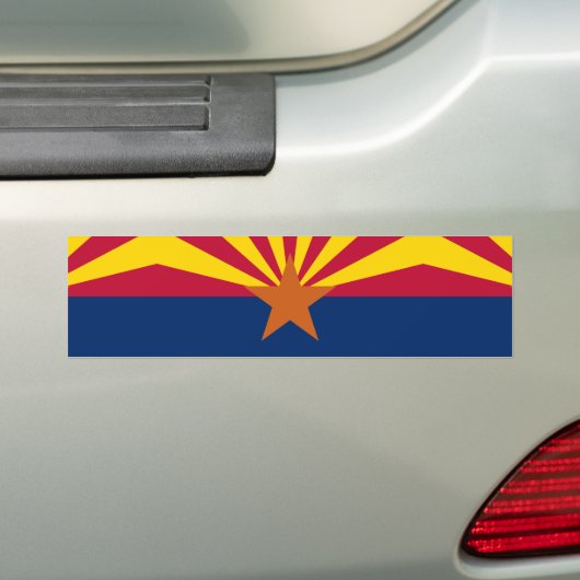 Vlag van de staat Arizona Bumpersticker (Op auto)