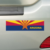 Vlag van de staat Arizona Bumpersticker (Op auto)