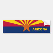 Vlag van de staat Arizona Bumpersticker (Voorkant)