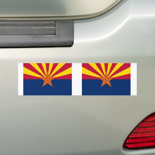 vlag van de staat Arizona Bumpersticker (Op auto)