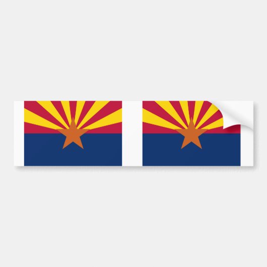 vlag van de staat Arizona Bumpersticker (Voorkant)