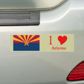 Vlag van de staat Arizona Bumpersticker (Op auto)