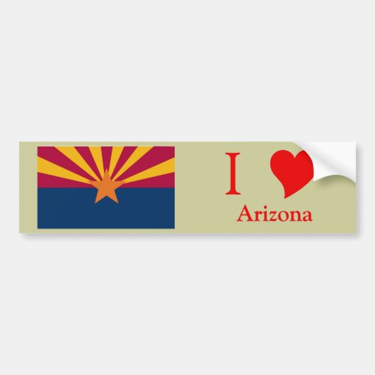 Vlag van de staat Arizona Bumpersticker (Voorkant)