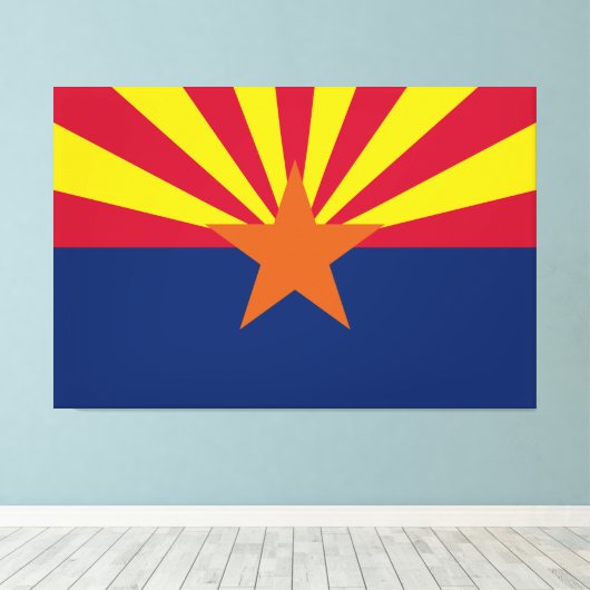 Vlag van de staat Arizona Canvas Afdruk (Insitu (Houten vloer))